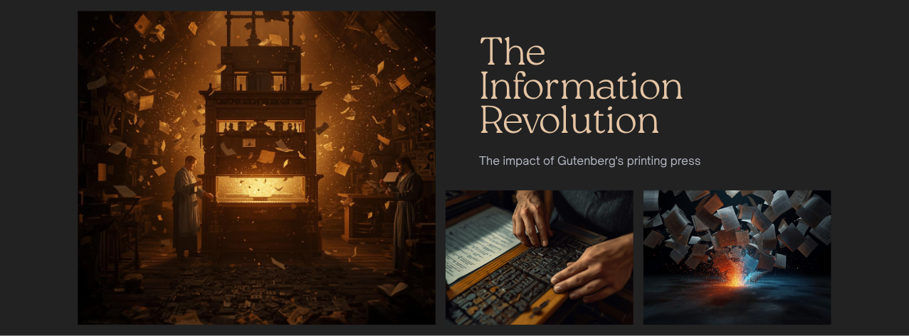 Gutenberg printing press information revolution diffusion model